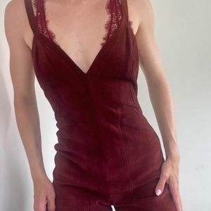 Vintage suede jumpsuit